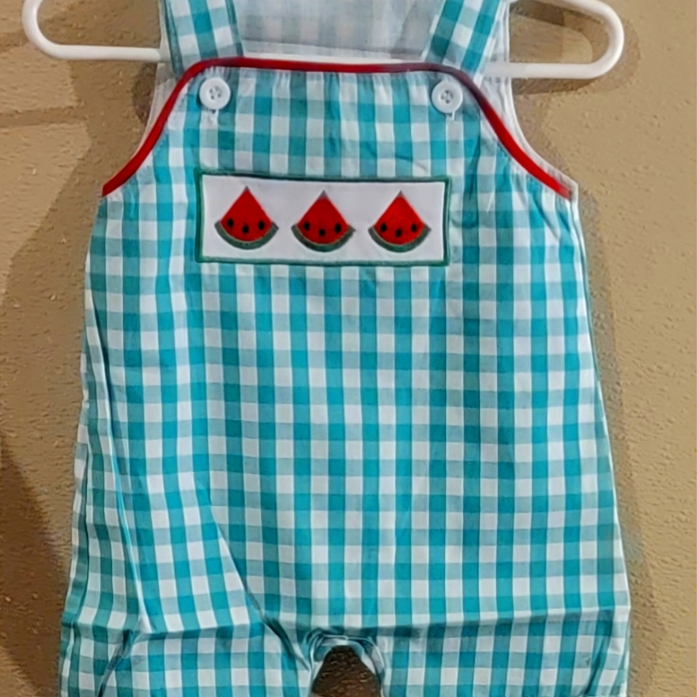 Watermelon Embroidered Boy Jon Jon